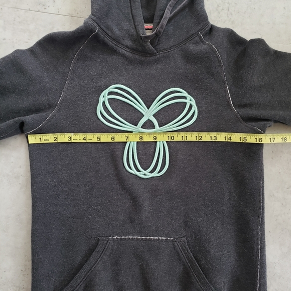 Aritzia TNA Baltic Hoodie Sweater - Grey & Teal - Picture 3 of 11